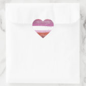 Lesbische trots verf hart sticker (Tas)
