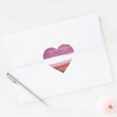 Lesbische trots verf hart sticker (Envelop)