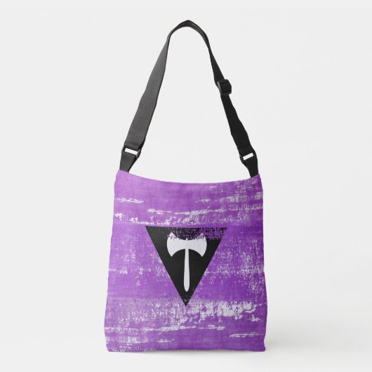 Lesbische trots verf (Labrys) Crossbody Tas (Voorkant)