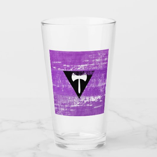 Lesbische trots verf (Labrys) Glas (Voorkant)