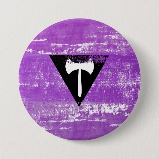 Lesbische trots verf (Labrys) Ronde Button 7,6 Cm (Voorkant)