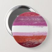 Lesbische trots verf ronde button 4,0 cm (Voorkant /achterkant)