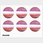 Lesbische trots verf ronde sticker (Vel)