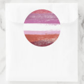 Lesbische trots verf ronde sticker (Tas)