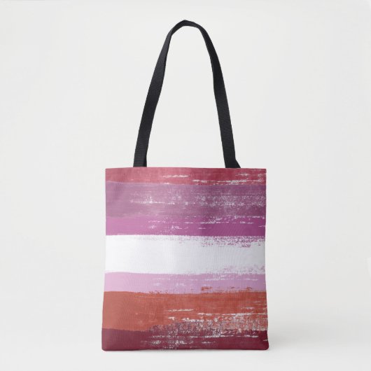 Lesbische trots verf tote bag (Voorkant)