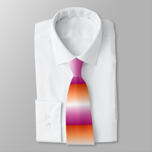 Lesbische trots vlag kleuren stropdas (Gebonden)