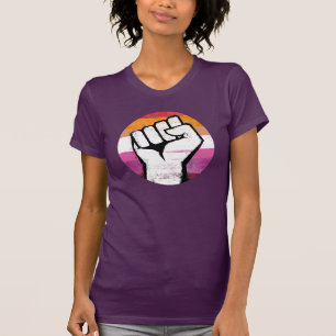 Lesbische trots vuist T-shirt