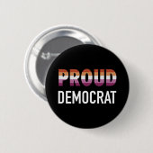 lesbische trotse democraat ronde button 5,7 cm (Voorkant /achterkant)
