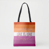 Lesbische trotsmaand Liefde is liefde Tote Bag (Voorkant)