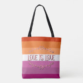 Lesbische trotsmaand Liefde is liefde Tote Bag (Achterkant)
