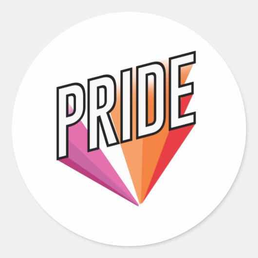 Lesbische trotsuitbarsting ronde sticker (Voorkant)