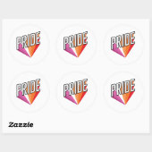 Lesbische trotsuitbarsting ronde sticker (Vel)