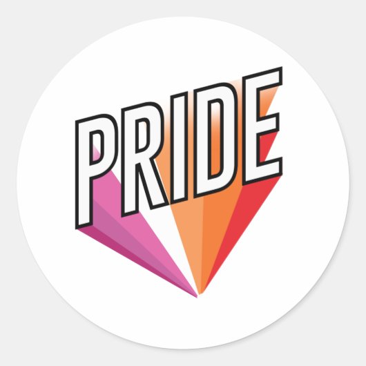 Lesbische trotsuitbarsting ronde sticker (Voorkant)