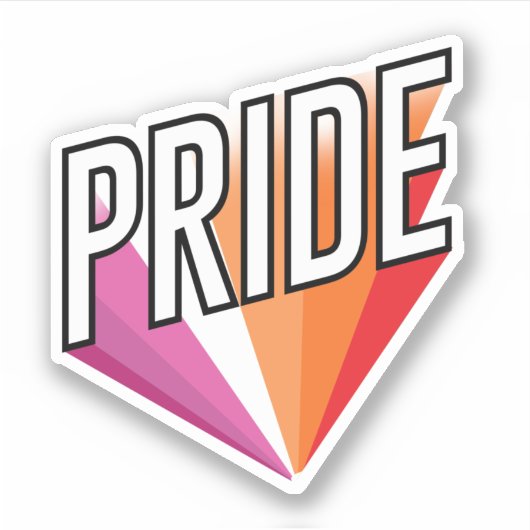 Lesbische trotsuitbarsting sticker (Voorkant)
