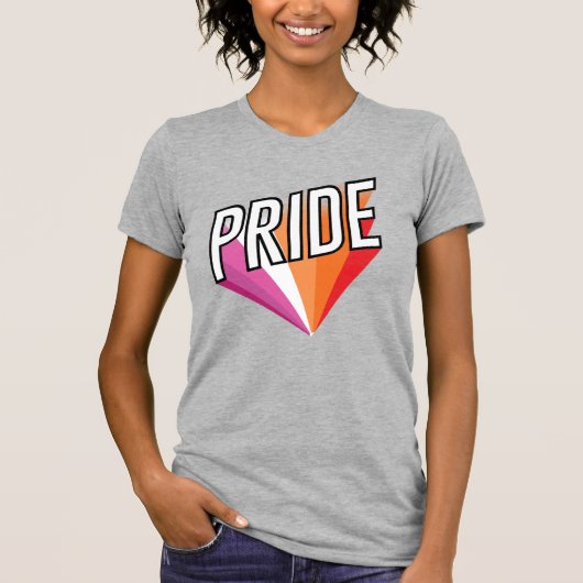 Lesbische trotsuitbarsting t-shirt (Voorkant)