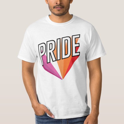 Lesbische trotsuitbarsting t-shirt (Voorkant)