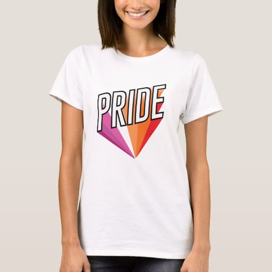 Lesbische trotsuitbarsting t-shirt (Voorkant)