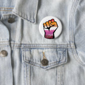 Lesbische trotsvuist ronde button 5,7 cm (In situ)
