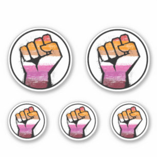 Lesbische trotsvuistcirkel sticker