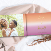 Lesbische Trouwfoto Pride Gradiënt Goud Gastenboek