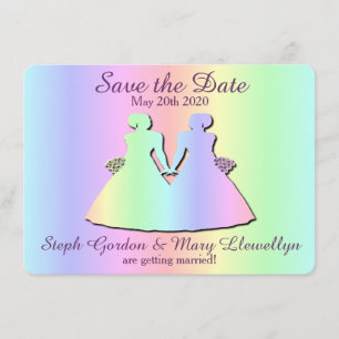 Lesbische Trouwkaart Save the Date Kaart