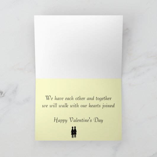 Lesbische Valentijn Gifts "Je hebt mijn hart" Feestdagen Kaart (Binnen)