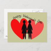 Lesbische Valentijn Kaarten & cadeaus Feestdagenkaart (Voorkant / Achterkant)