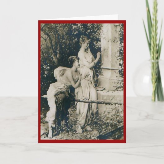 Lesbische Valentijn Meisjes  Feestdagen Kaart (Voorkant)