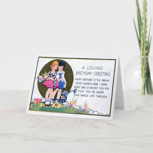 Lesbische Verjaardag die de Vintage van 1915 Kaart (Voorkant)