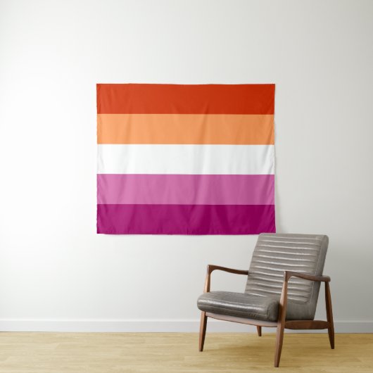Lesbische vlag 50 x 60 wandkleed (In Situ (horizontaal))