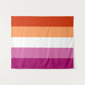 Lesbische vlag 50 x 60 wandkleed (Voorkant (horizontaal))