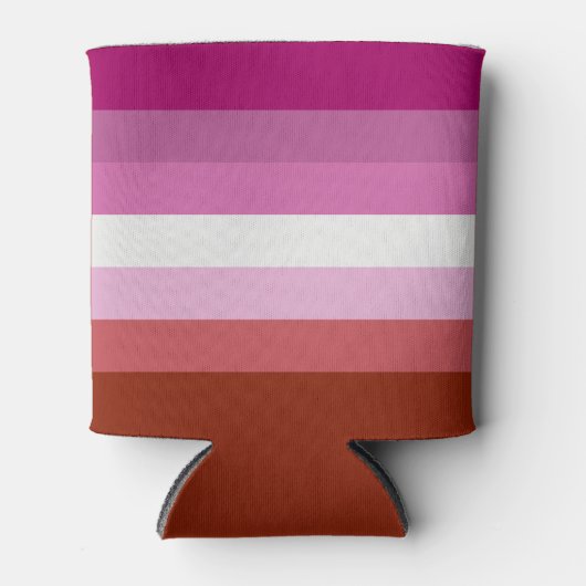 Lesbische vlag blikjeskoeler (Voorkant)