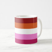 Lesbische vlag Colors Coffee Mok (Voorkant rechts)