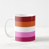 Lesbische vlag Colors Coffee Mok (Links)