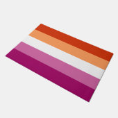 Lesbische vlag deurmat (Schuin)