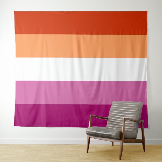 Lesbische Vlag Extra Groot LGBT Wandkleed (In Situ (horizontaal))