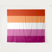 Lesbische Vlag Extra Groot LGBT Wandkleed (Voorkant (horizontaal))