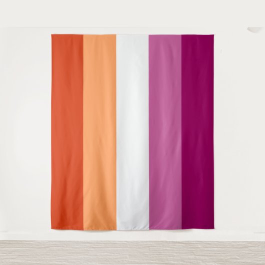 Lesbische Vlag Extra Groot LHBT Wandkleed (Voorkant)