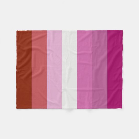 Lesbische vlag fleece deken (Voorkant (Horizontaal))