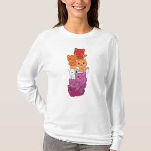 Lesbische vlag Gay Pride Lgbtq Katte Cute Cat T-shirt