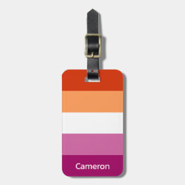 Lesbische vlag gepersonaliseerd bagagelabel