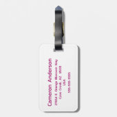 Lesbische vlag gepersonaliseerd bagagelabel (Achterkant verticaal)