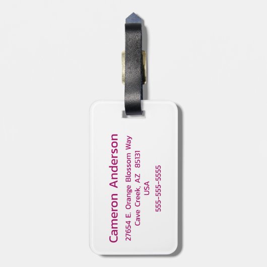 Lesbische vlag gepersonaliseerd bagagelabel (Achterkant verticaal)