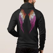 Lesbische Vlag - Halo - Wings Hoodie (Achterkant)