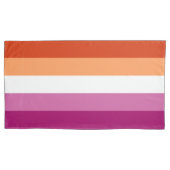 Lesbische Vlag King Pillow Hoesje Kussensloop (Voorkant-Links)