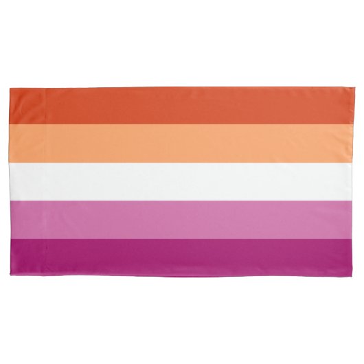 Lesbische Vlag King Pillow Hoesje Kussensloop (Voorkant-Links)