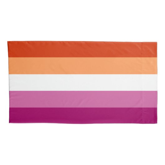 Lesbische Vlag King Pillow Hoesje Kussensloop (Achterkant-Rechts)