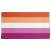 Lesbische Vlag King Pillow Hoesje Kussensloop (Voorkant-Rechts)