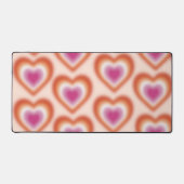 Lesbische vlag kleuren met wazig hart bureaumat (Voorkant)