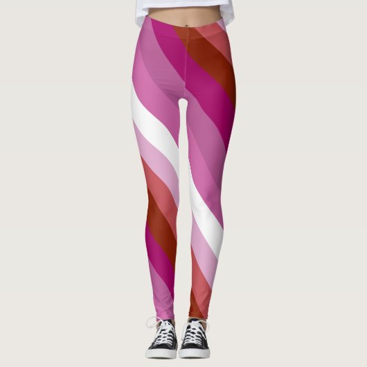 Lesbische vlag leggings (Voorkant)